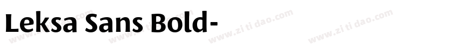 Leksa Sans Bold字体转换